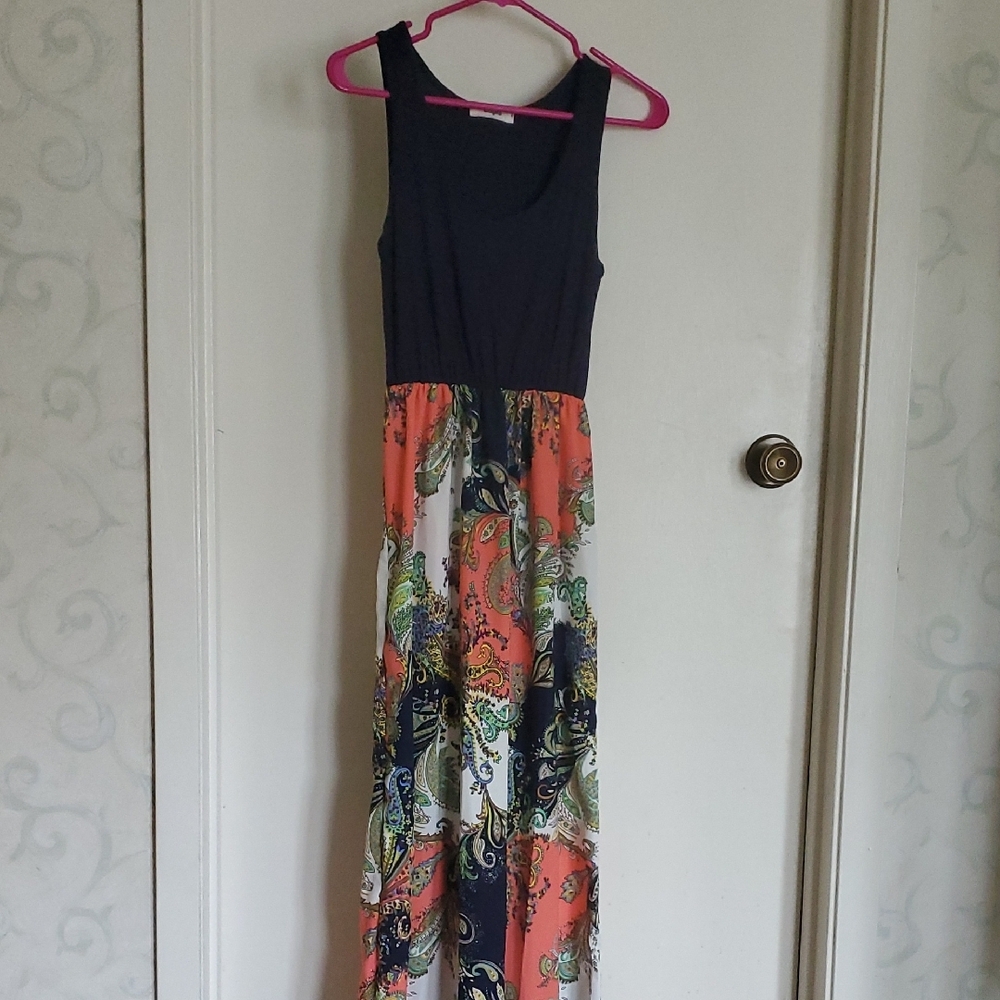 Colorful Paisley Maxi Dress